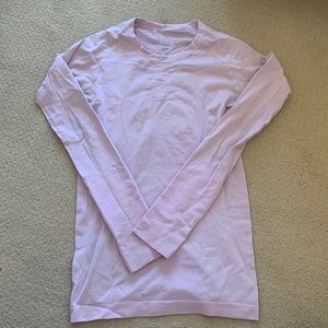 Lavender lululemon swiftly tech long sleeve top size 4